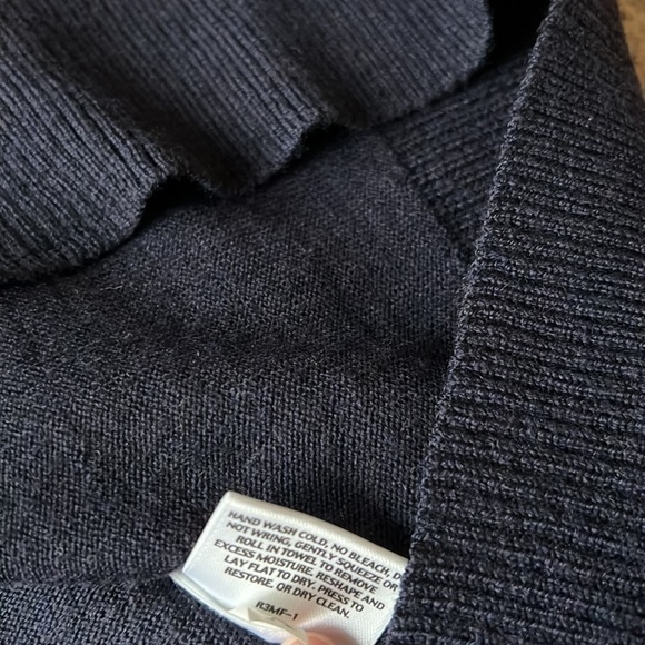 Eileen Fisher Navy Blue Open Cardigan Merino Wool - Picture 6 of 7